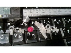 personnalisable facile à utiliser rideau de curseur les pièces rechange le crochet rail openscad 3d print model - Mito3D