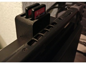 cartridge holder - nintendo switch dock 3 slots video games cart 3d print model - Mito3D