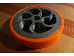 96mm Durchmesser-Rad in der Robotik 3d print model - Mito3D