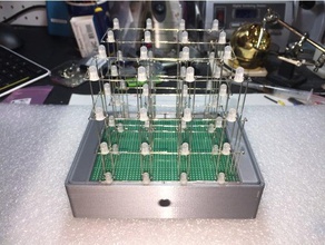 4x4x4 pl9823 cube en led de la base l'électronique le boîtier 3d print model - Mito3D
