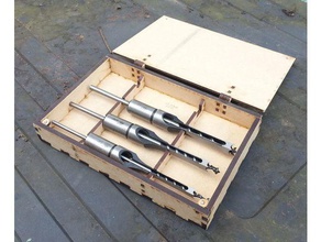 mortiser chisel box tool holders & boxes hinges lasercut laser cut storage 3d print model - Mito3D