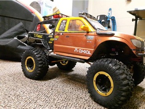 scx10 rock slider raised mounts hobby 1 10 axial crawler door handel honcho scale trail truck 3d print model - Mito3D