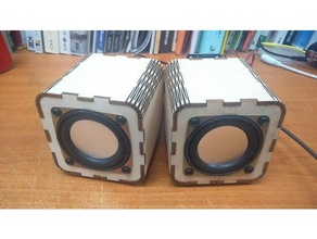 pi zero w x adafruit alto-falante do capot corte laser de alto-falantes o áudio 3d print model - Mito3D
