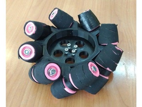 mecanum wheel tetrix hubs robotics omniwheel omni robot 3d print model - Mito3D