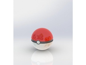 pok palla La stampa 3d poke pokeball pokebola pokemon 3d print model - Mito3D
