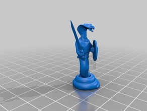 snake warrior creatures 18mm 35mm boardgame boardgames d&d dnd miniature dungeon dungeons dragons figurine mini miniatures tabletop 3d print model - Mito3D