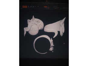 ring unicorn rings 3d print model - Mito3D