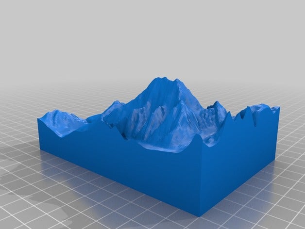 watzmann sculture 3d topo la baviera mountain montagna topografia geografia 3D print model - Mito3D