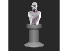 caveira vermelha busto plataforma esculturas o capitão américa dc comics marvel a redskull escultura crânio 3d print model - Mito3D