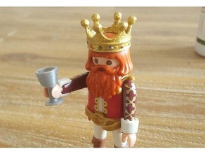 playmobil medieval crown drinking goblet toy & game accessories 3d print model - Mito3D