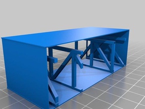 pont roulant sections bâtiments et structures de la grue portique structure 3d print model - Mito3D