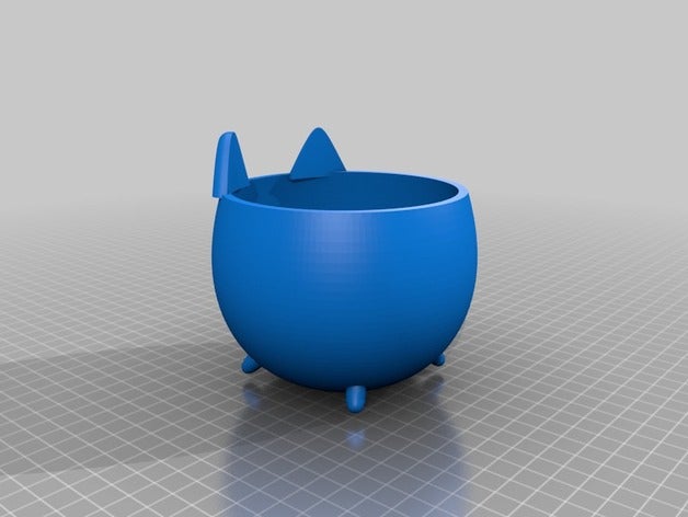 pusheen Blumentopf 3d-drucken 3D print model - Mito3D