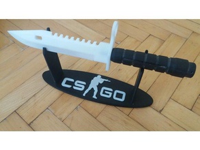 cs go bayonet m9 stand games bayonetta counter strike global offensive knife 3d print model - Mito3D