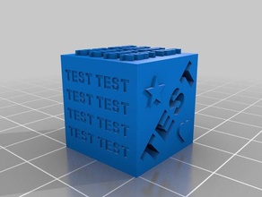my own 3d printer test cube benchmark printing tests 3d print model - Mito3D