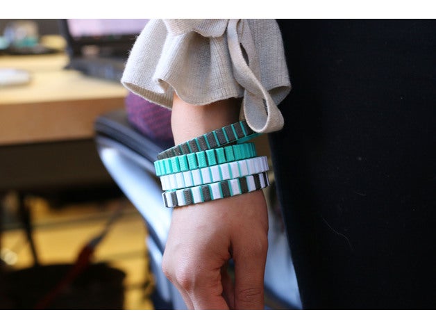 multi-color-Armreif Armbänder - Armband Mode Mode-Accessoires Mosaik multi-Farbe palette+ 3D print model - Mito3D