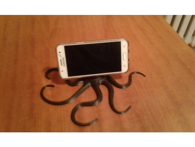 squid mobile foto stand téléphone animal de cellulaire support phonestand la photographie arrondie photo effrayant le laid 3D print model - Mito3D