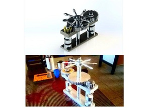 gear mechanism machine tools mechanical solidworks 3d print model - Mito3D