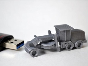 niveladora juguetes de construcción 1mm la escritorio juguete motoniveladora diminutas los el tractor rueda ruedas 3d print model - Mito3D