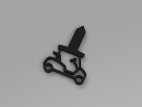 golf-cart-Taste automotive golf Schlüssel 3d print model - Mito3D