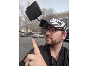pov cell phone hat mount camera 3d print model - Mito3D