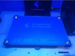 glass plate corner brackets flashforge inventor 3d printer parts bracket 3d print model - Mito3D