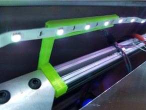 led strip holder 3d printer accessories 8020 bracket 3d print model - Mito3D