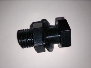 hollowed bolt key chain keychain 3d print model - Mito3D