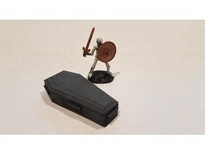 cercueil 28mm - plaine jeux donjons dragons de jeu les miniatures figurine 3d print model - Mito3D