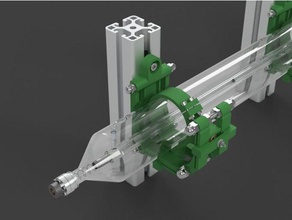laser tube mount aluminium profiles diy profile fusion 360 groove 8 item light cutter nut t 3d print model - Mito3D