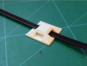 cable tie mounting pad 20x20 mm organization 3d print model - Mito3D