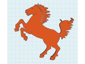 cavallo silhouette animali 3d print model - Mito3D
