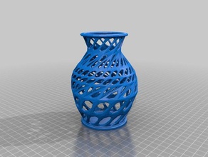 twisted vase bottom rim containers flower 3d print model - Mito3D