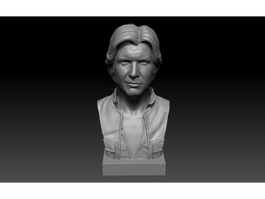 solo sculptures han harrison ford star wars 3d print model - Mito3D