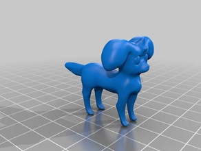 haut poly chiot animaux 3d animal mignon chien de modèle le petite 3d print model - Mito3D