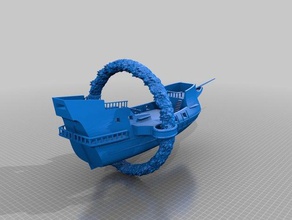 simple airship playsets dnd eberron ship vehicle 3d print model - Mito3D