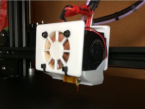 sdx's double cr-10 stock fan 3d printer parts beta cr10 cr10s duct 3d print model - Mito3D
