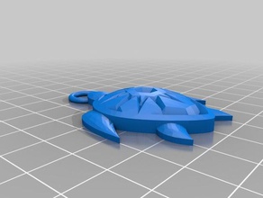 Schildkröte Schlüsselanhänger mit flachem Boden 3d print model - Mito3D