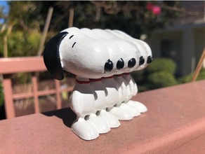 glitched snoopy modelli incredibile animata impressionante nero cartone animato i cartoni animati carattere charlie brown cool cane dogo cani epico glitch 3d felice modello arachidi roba tre a uno bianco 3d print model - Mito3D