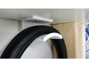headphone holder organization audio audiophile casque headphones stand hanger hook 3d print model - Mito3D