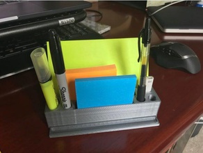 post kalemlik not organizasyon iş kartı kart sahibi dec dekor masa Organizatör vurgulayıcı düzenlemek kalem tutucu tablası post-it postit postitholder notlar sharpie monte edin yapışkan tepsi unutmayın usb stick 3d print model - Mito3D