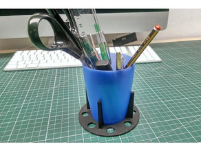 office tool holder cup pencil pen stationery 3d print model - Mito3D