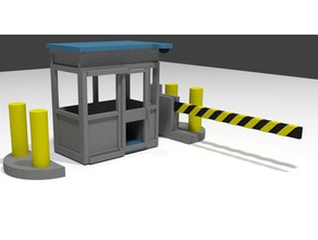 1 18 à l'échelle de la garde cabane bâtiments et structures 3d print model - Mito3D
