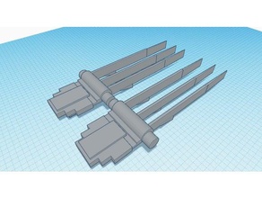 warrior claws 3d printing blade weapon 3d print model - Mito3D