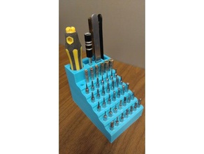 precision screwdriver bit holder tool holders & boxes 3d print model - Mito3D