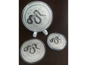 pequeña moneda de caballete monedas & insignias la soporte pie 3d print model - Mito3D
