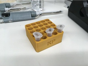 mini eppendorf tube rack biology 3d print model - Mito3D