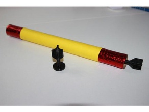 soprando foguete A impressão 3d folha de alumínio seta golpe crianças brinquedo tubo 3d print model - Mito3D