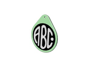 abc logo llavero signos y logotipos 3d print model - Mito3D