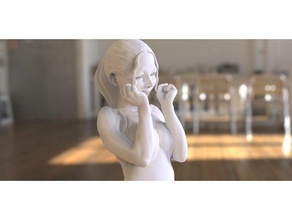 pom-pom girl sculptures la femelle jeune fille sexy femme 3d print model - Mito3D
