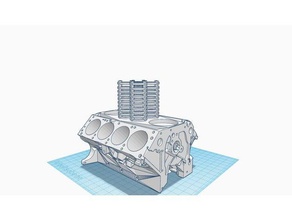 v8 liquidst de vue la conception l'ingénierie 3d print model - Mito3D